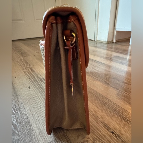 Vintage Dooney & Bourke large Pebble Leather Briefcase Unisex *No shoulder strap - Picture 6 of 11